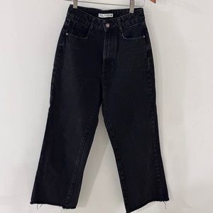 Zara straight leg full length jean black